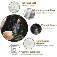 George Washington 67 Meme Throw Blanket Funny Christmas Ugly Sweater Gift - Wonder Print Shop