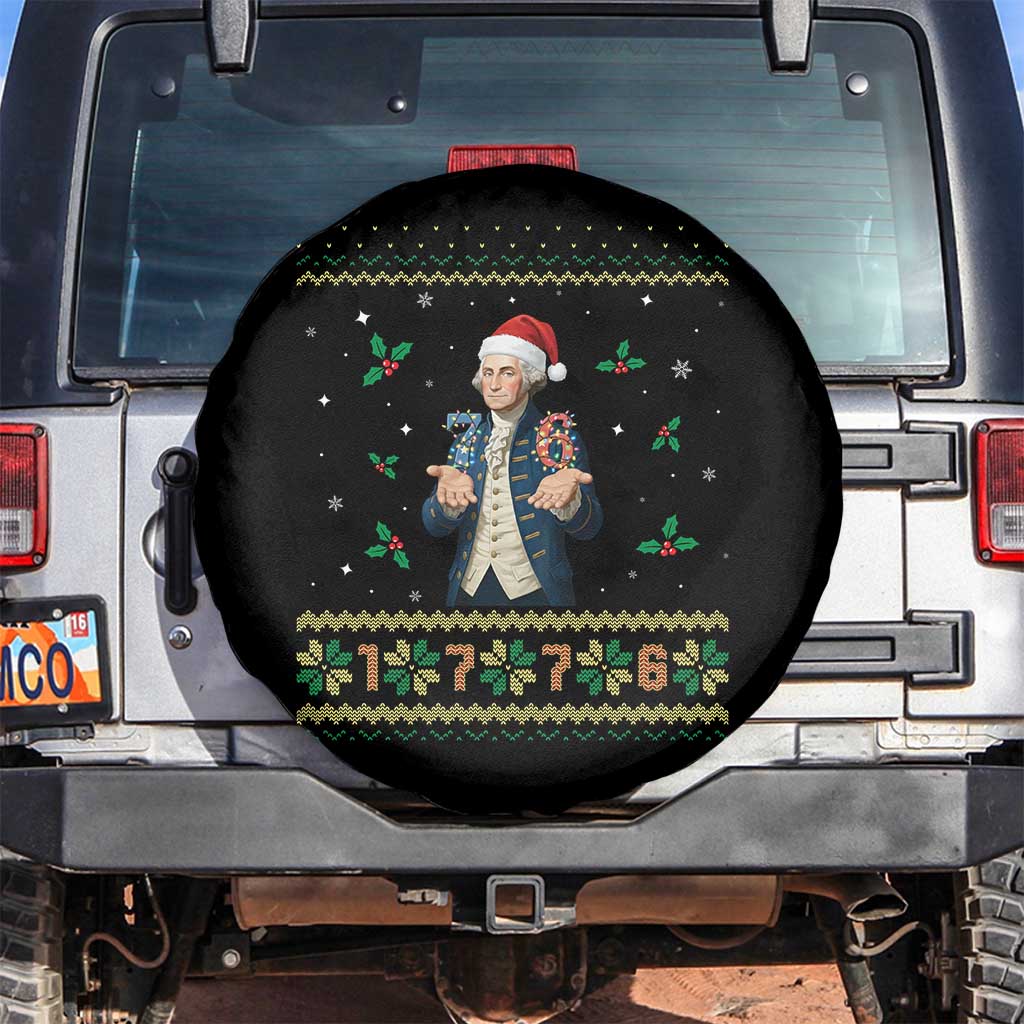 George Washington 67 Meme Spare Tire Cover Funny Christmas Ugly Sweater Gift - Wonder Print Shop