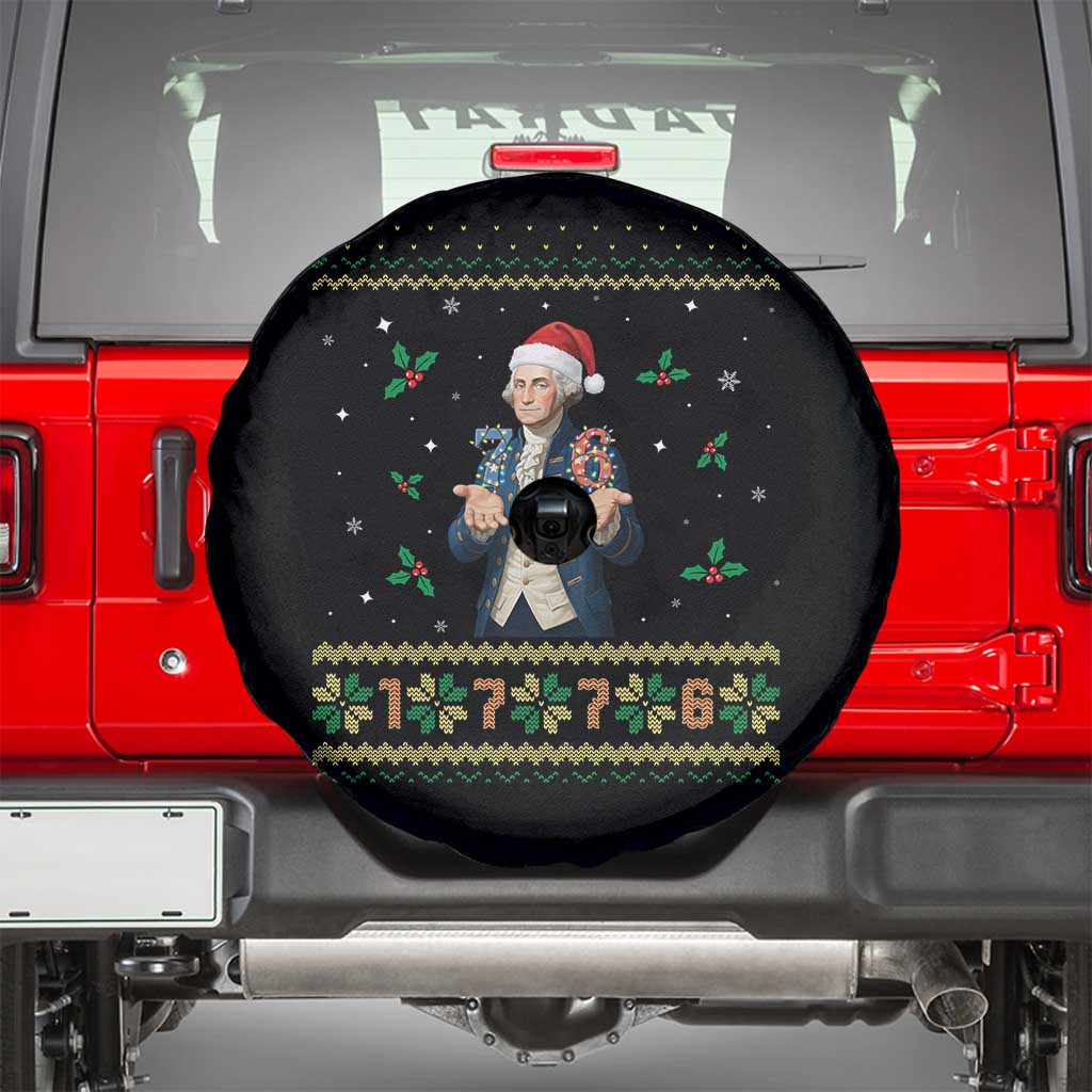 George Washington 67 Meme Spare Tire Cover Funny Christmas Ugly Sweater Gift - Wonder Print Shop