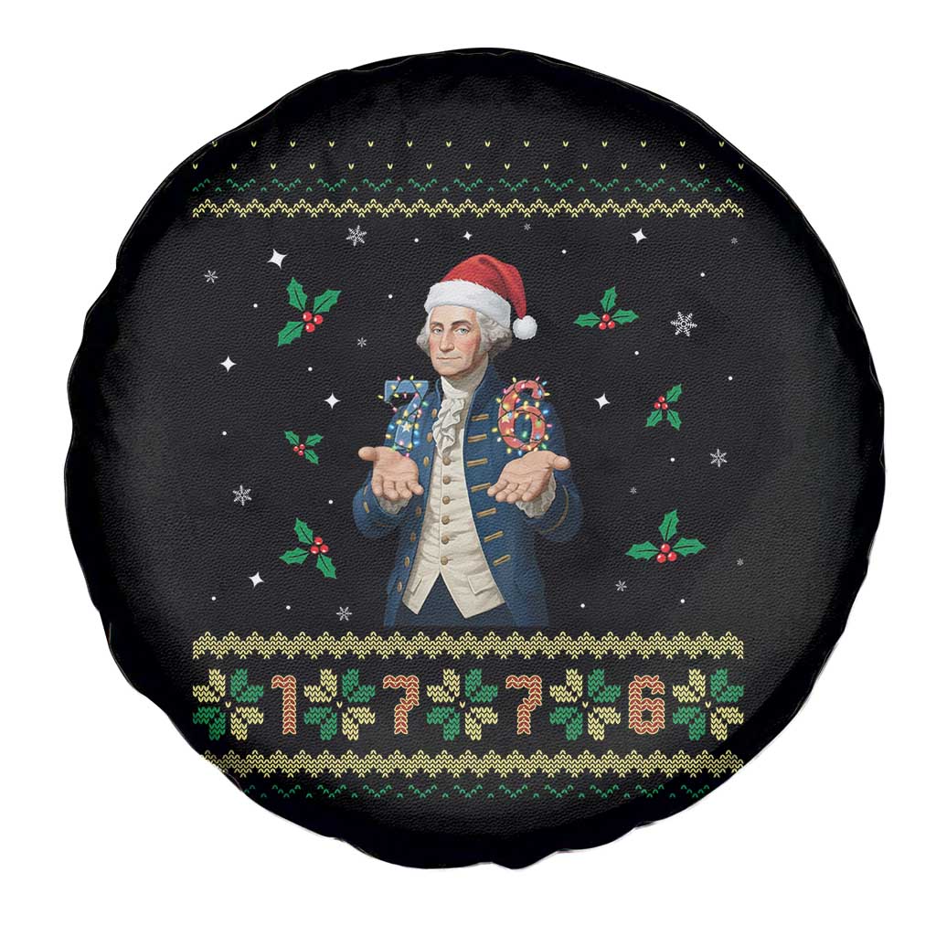 George Washington 67 Meme Spare Tire Cover Funny Christmas Ugly Sweater Gift - Wonder Print Shop