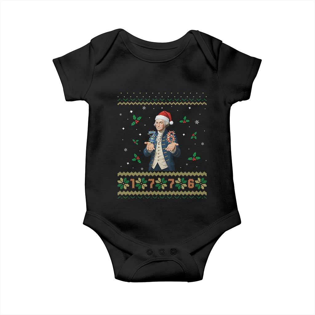 George Washington 67 Meme Baby Onesie Funny Christmas Ugly Sweater Gift - Wonder Print Shop