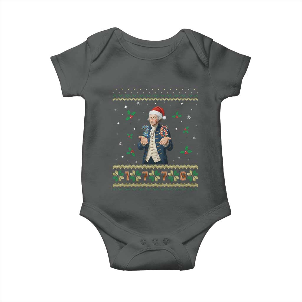 George Washington 67 Meme Baby Onesie Funny Christmas Ugly Sweater Gift - Wonder Print Shop