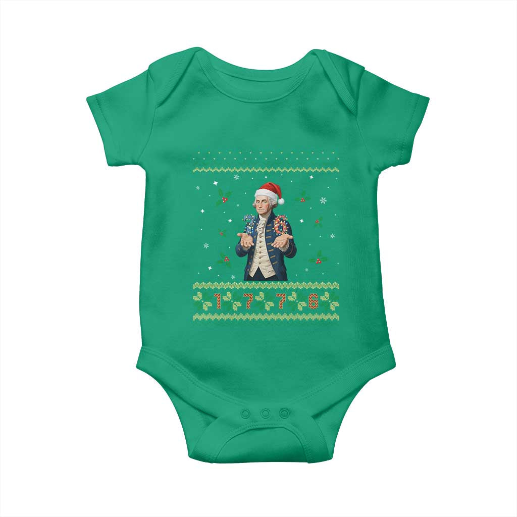 George Washington 67 Meme Baby Onesie Funny Christmas Ugly Sweater Gift - Wonder Print Shop