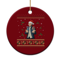 George Washington 67 Meme Ceramic Ornament Funny Xmas Ugly Sweater Gift - Wonder Print Shop