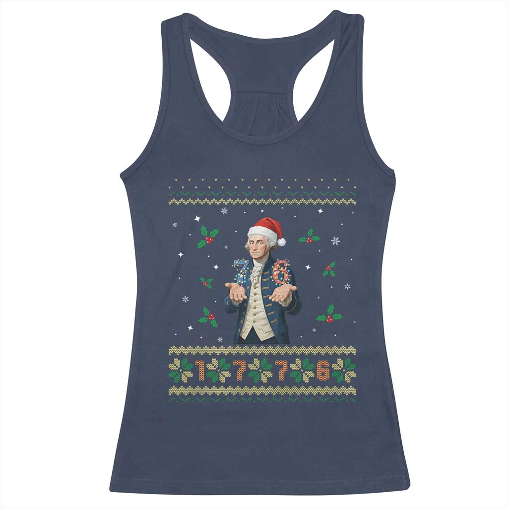 George Washington 67 Meme Racerback Tank Top Funny Christmas Ugly Sweater Gift - Wonder Print Shop