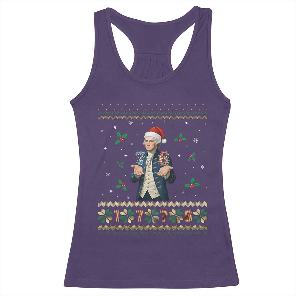 George Washington 67 Meme Racerback Tank Top Funny Christmas Ugly Sweater Gift - Wonder Print Shop