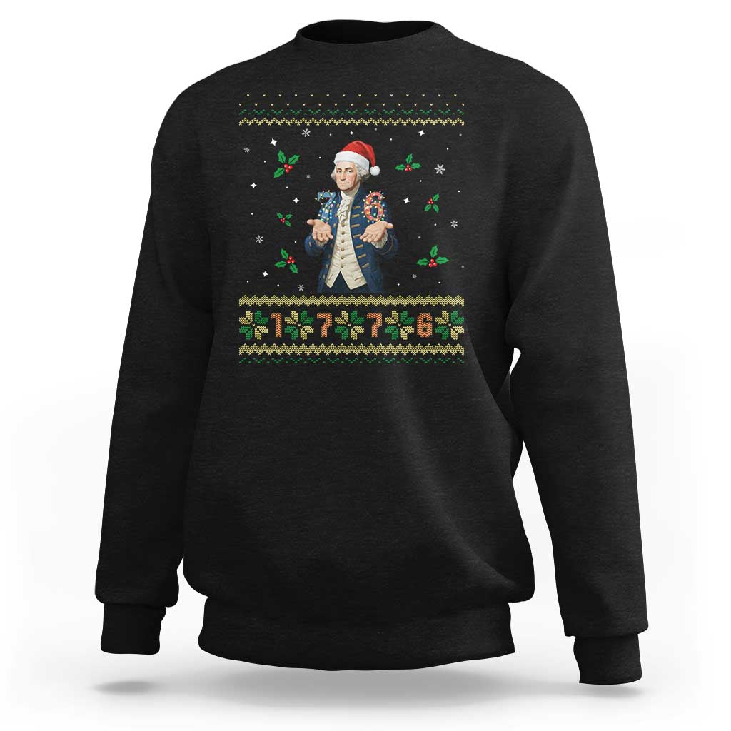 George Washington 67 Meme Sweatshirt Funny Christmas Ugly Sweater Gift - Wonder Print Shop