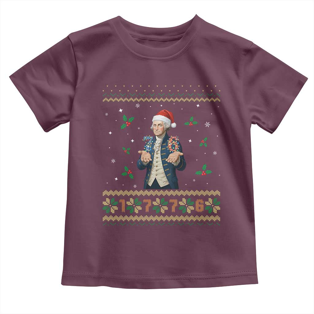 George Washington 67 Meme Toddler T Shirt Funny Christmas Ugly Sweater Gift - Wonder Print Shop