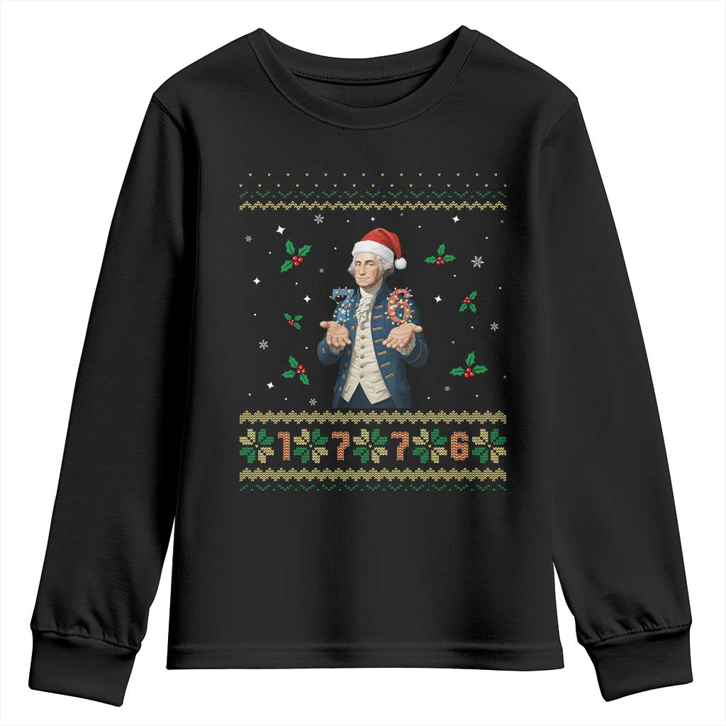 George Washington 67 Meme Youth Sweatshirt Funny Christmas Ugly Sweater Gift - Wonder Print Shop