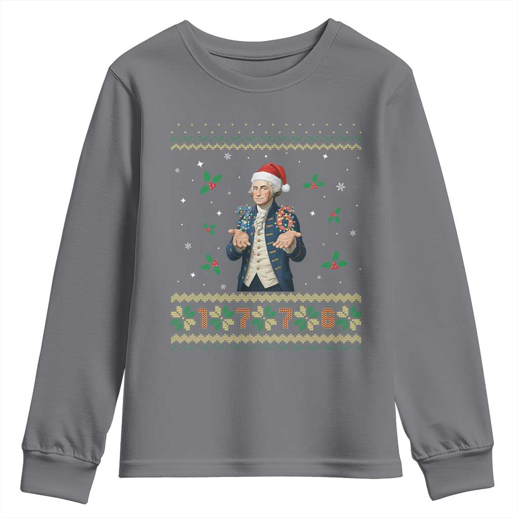George Washington 67 Meme Youth Sweatshirt Funny Christmas Ugly Sweater Gift - Wonder Print Shop