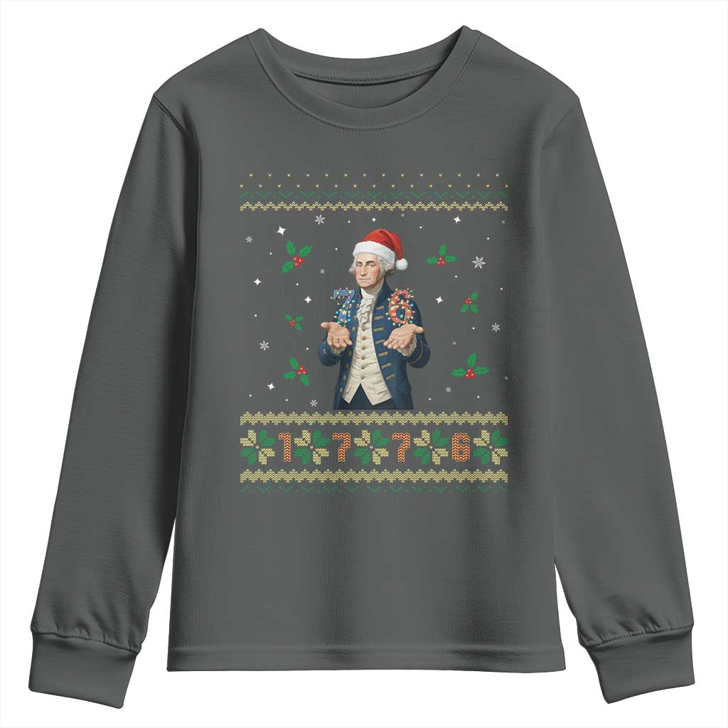 George Washington 67 Meme Youth Sweatshirt Funny Christmas Ugly Sweater Gift - Wonder Print Shop