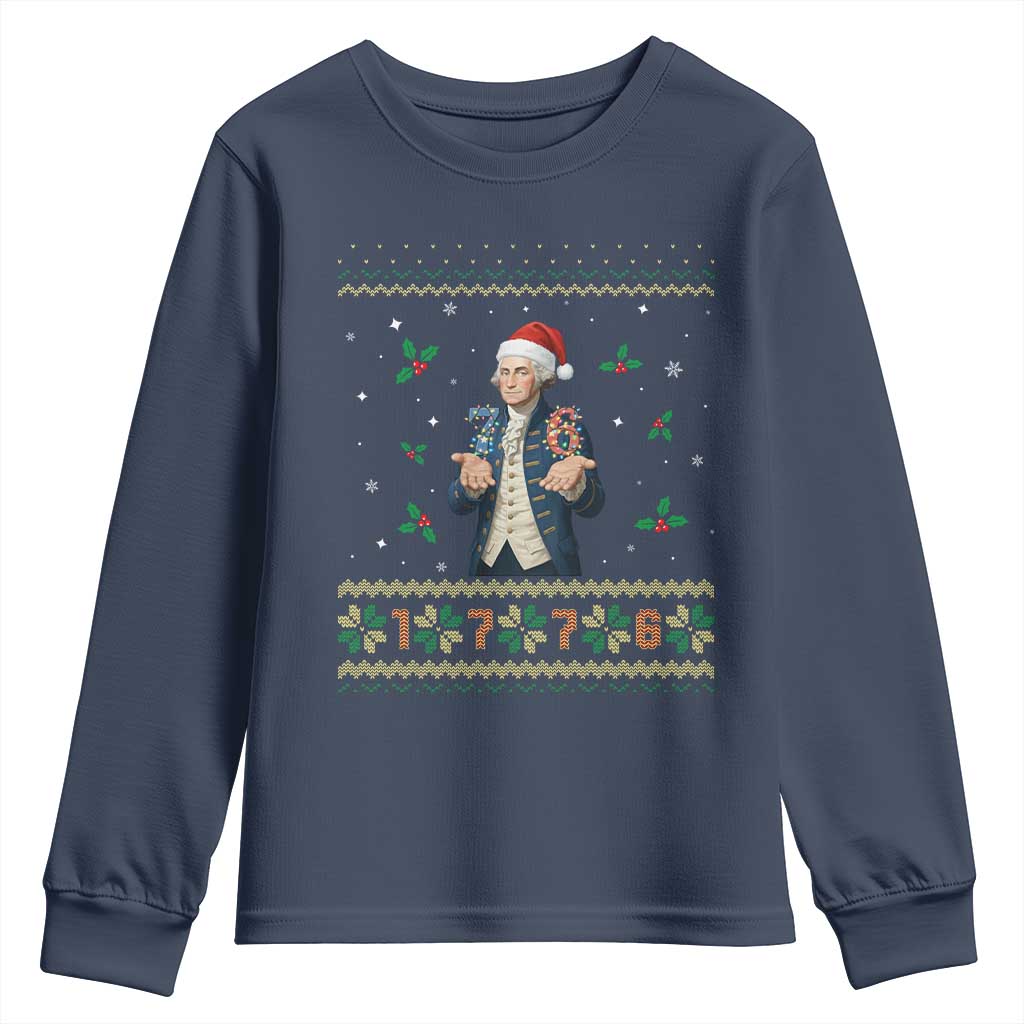George Washington 67 Meme Youth Sweatshirt Funny Christmas Ugly Sweater Gift - Wonder Print Shop