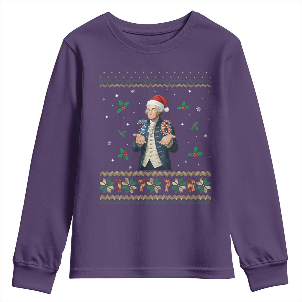 George Washington 67 Meme Youth Sweatshirt Funny Christmas Ugly Sweater Gift - Wonder Print Shop