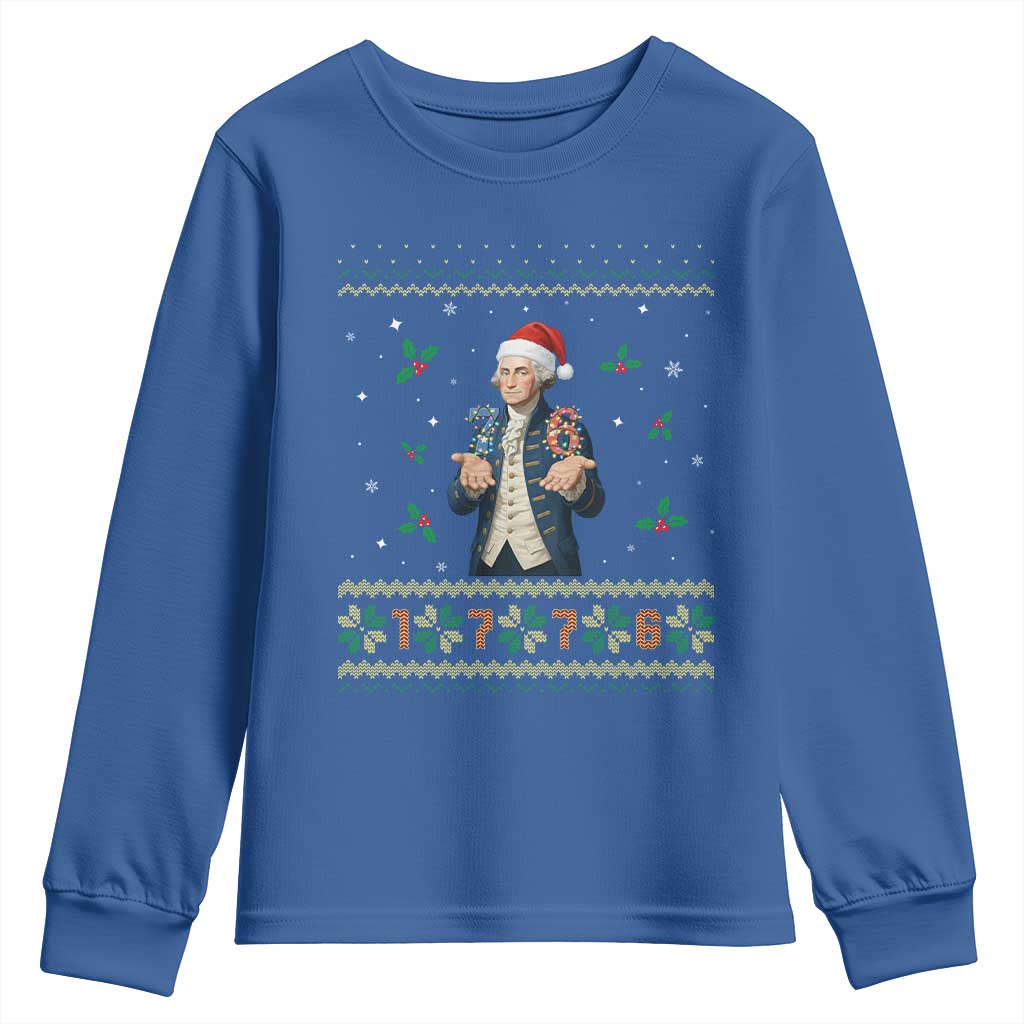 George Washington 67 Meme Youth Sweatshirt Funny Christmas Ugly Sweater Gift - Wonder Print Shop