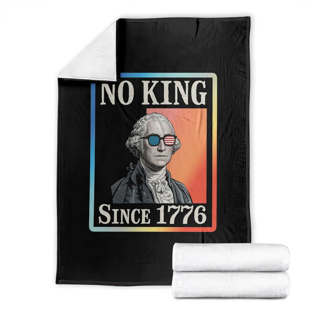 George Washington No Kings Since 1776 Throw Blanket Funny Political Meme Gift - Wonder Print Shop