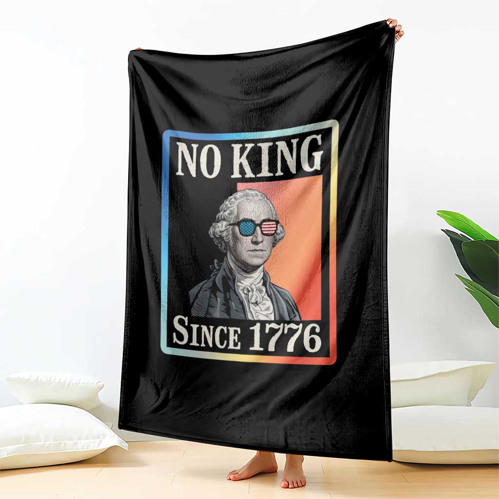 George Washington No Kings Since 1776 Throw Blanket Funny Political Meme Gift - Wonder Print Shop
