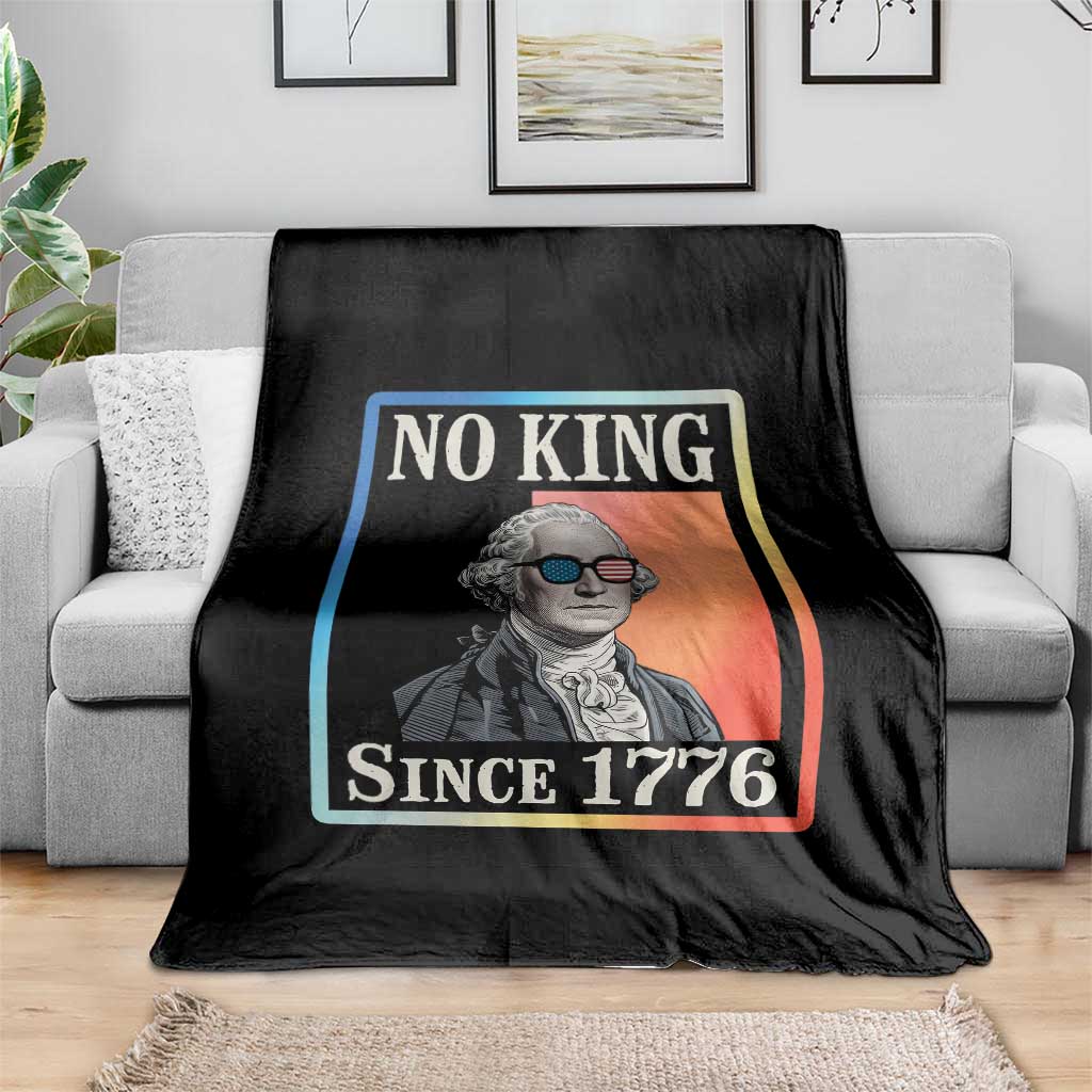 George Washington No Kings Since 1776 Throw Blanket Funny Political Meme Gift - Wonder Print Shop