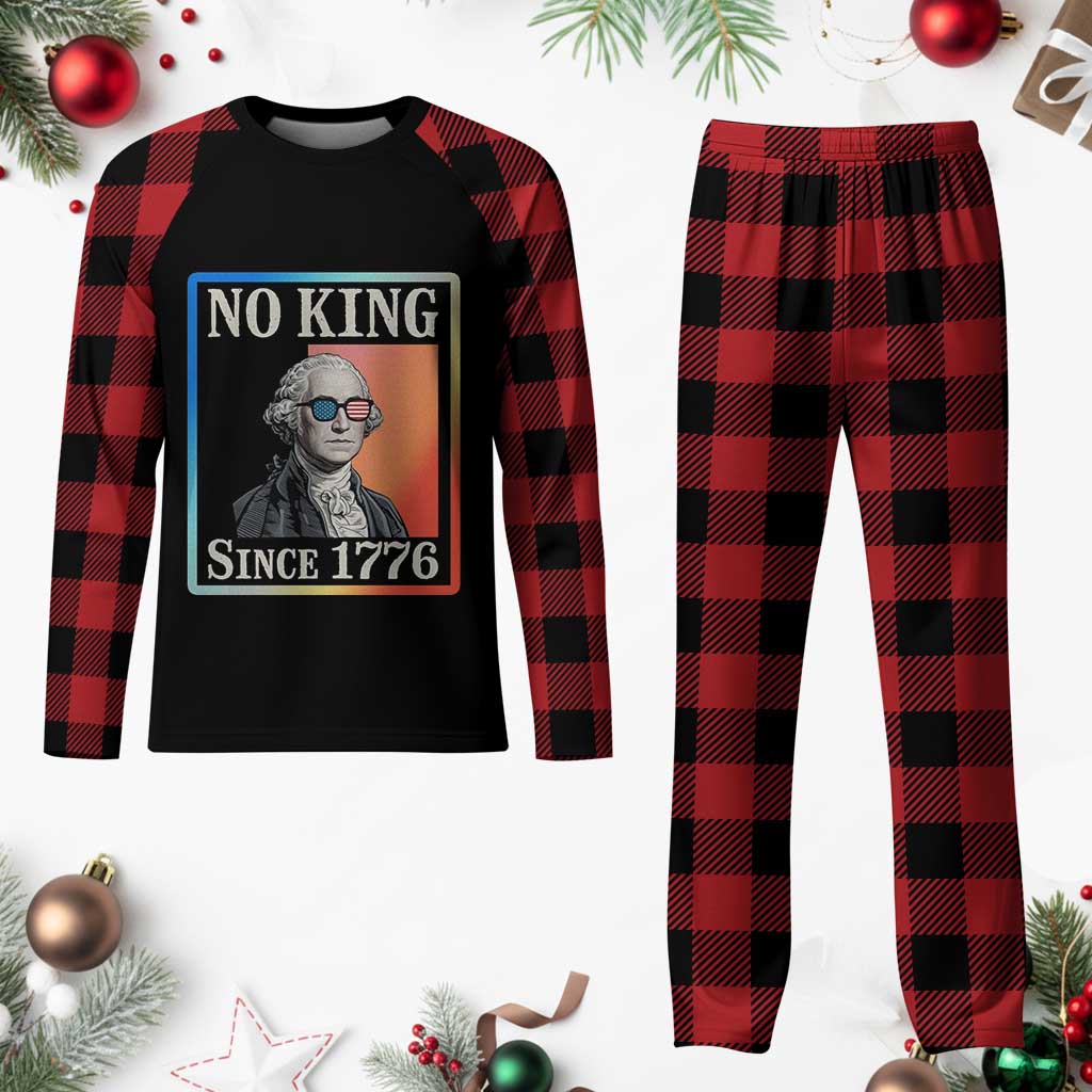 George Washington No Kings Since 1776 Plaid Pajama Set Funny Political Meme Gift - Wonder Print Shop