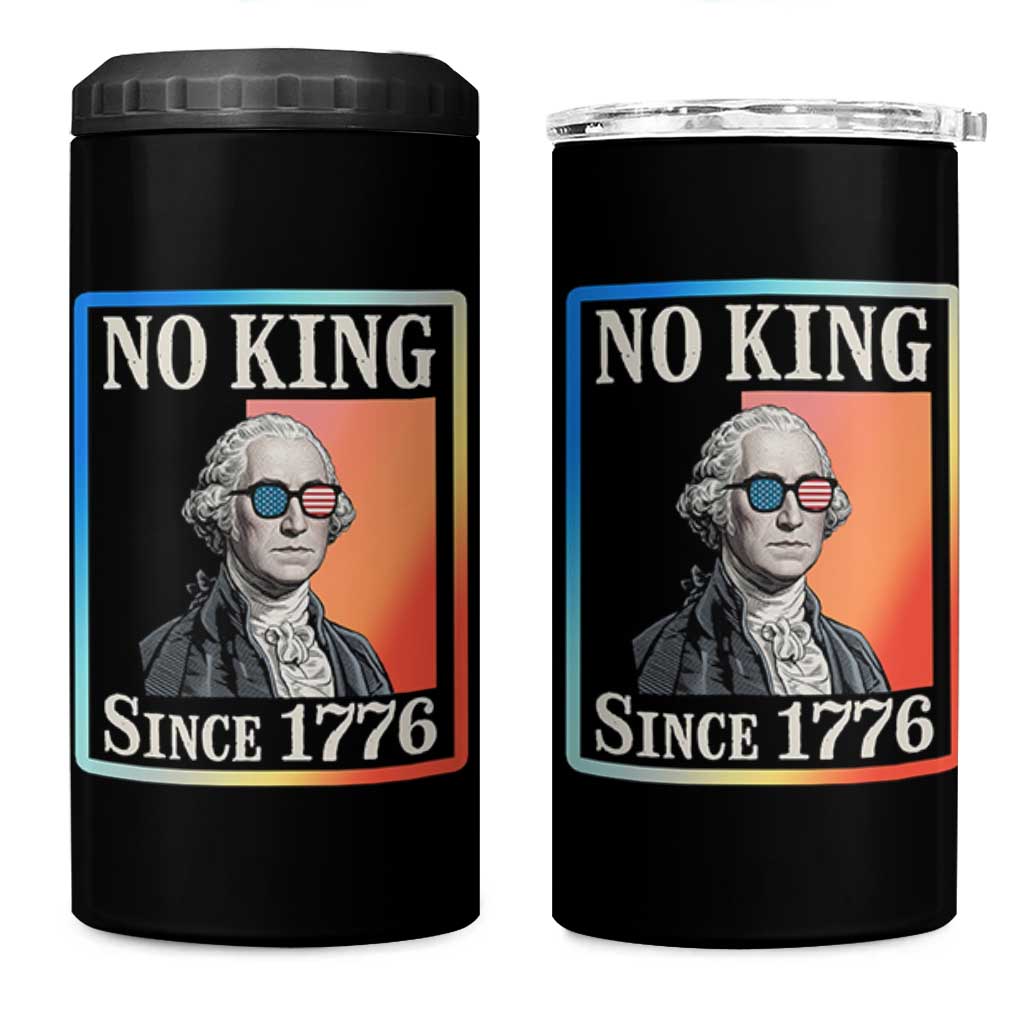 George Washington No Kings Since 1776 4 in 1 Can Cooler Tumbler Funny Political Meme Gift - Wonder Print Shop