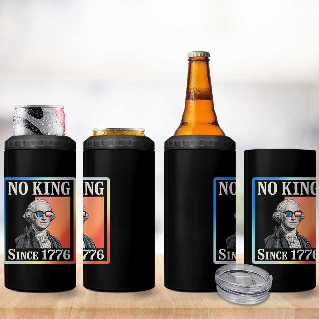 George Washington No Kings Since 1776 4 in 1 Can Cooler Tumbler Funny Political Meme Gift - Wonder Print Shop