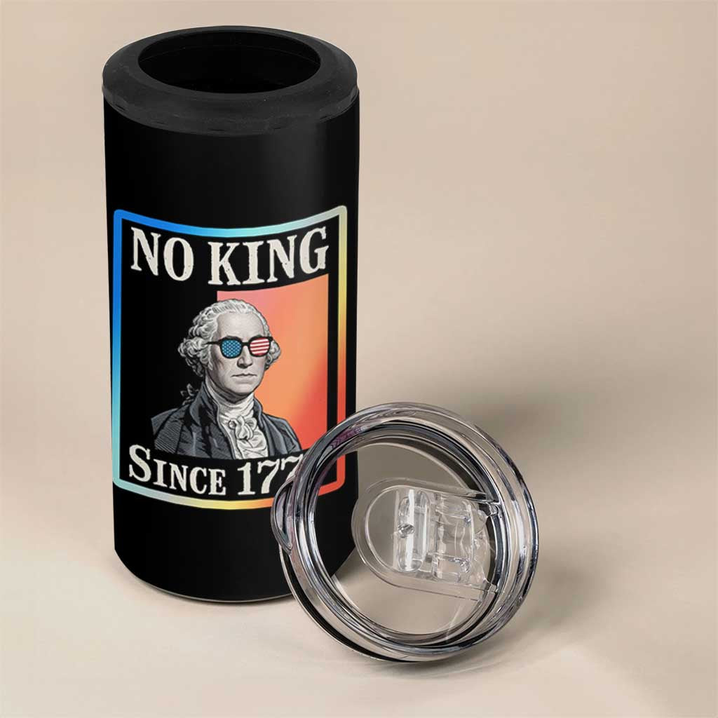 George Washington No Kings Since 1776 4 in 1 Can Cooler Tumbler Funny Political Meme Gift - Wonder Print Shop