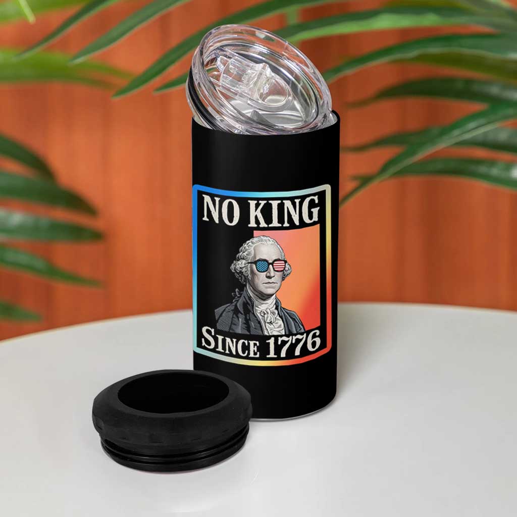 George Washington No Kings Since 1776 4 in 1 Can Cooler Tumbler Funny Political Meme Gift - Wonder Print Shop