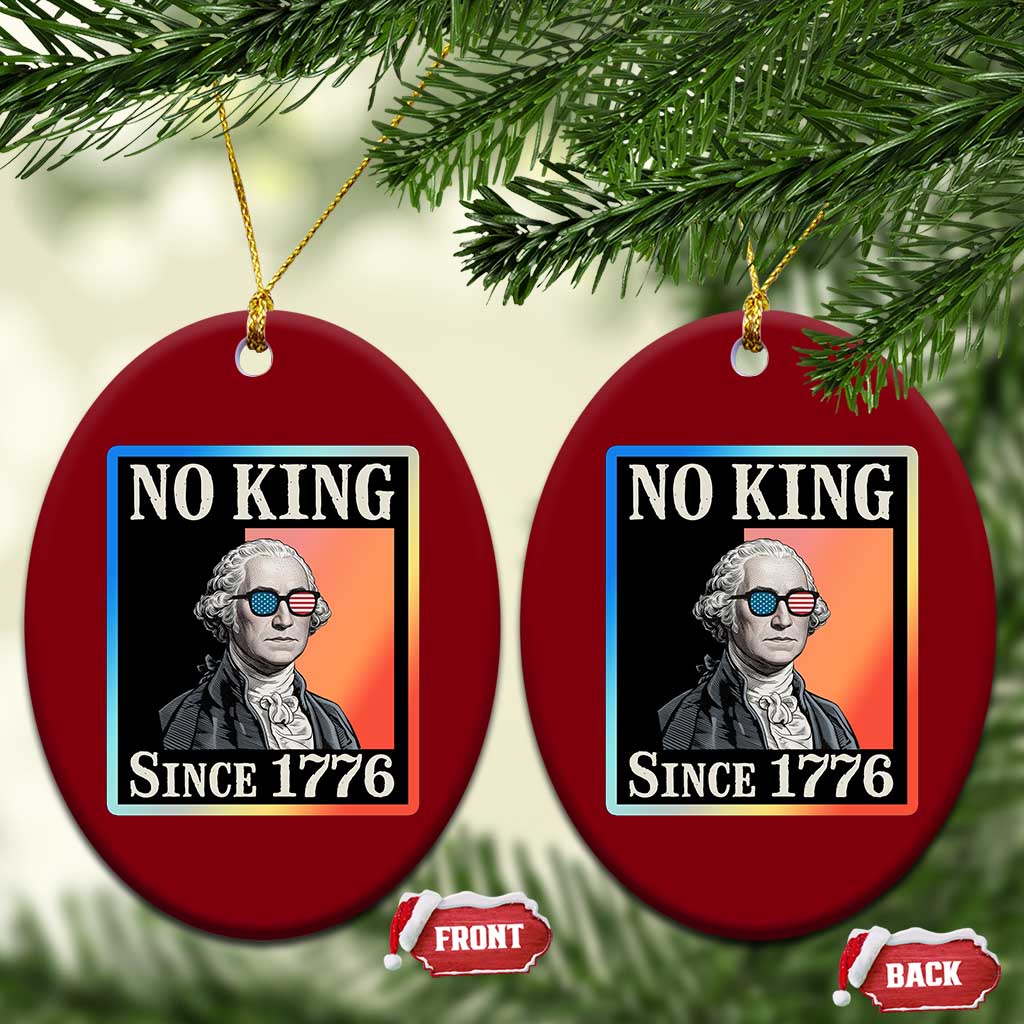 George Washington No Kings Since 1776 Ceramic Ornament Funny Political Meme Gift - Wonder Print Shop
