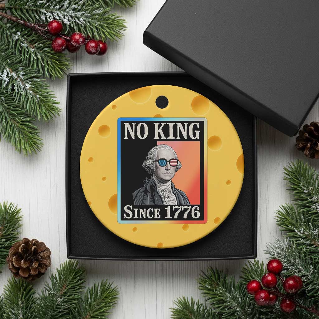 George Washington No Kings Since 1776 Ceramic Ornament Funny Political Meme Gift - Wonder Print Shop