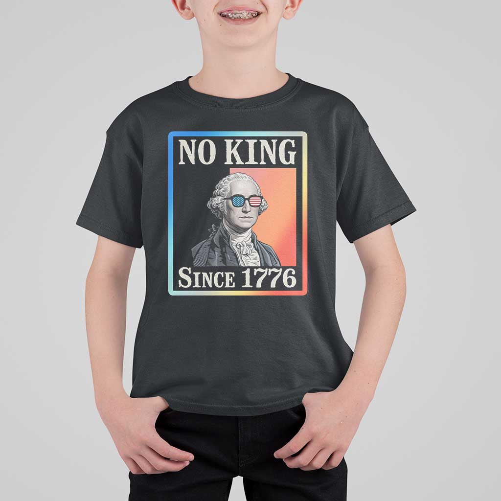 George Washington No Kings Since 1776 T Shirt For Kid Funny Political Meme Gift - Wonder Print Shop