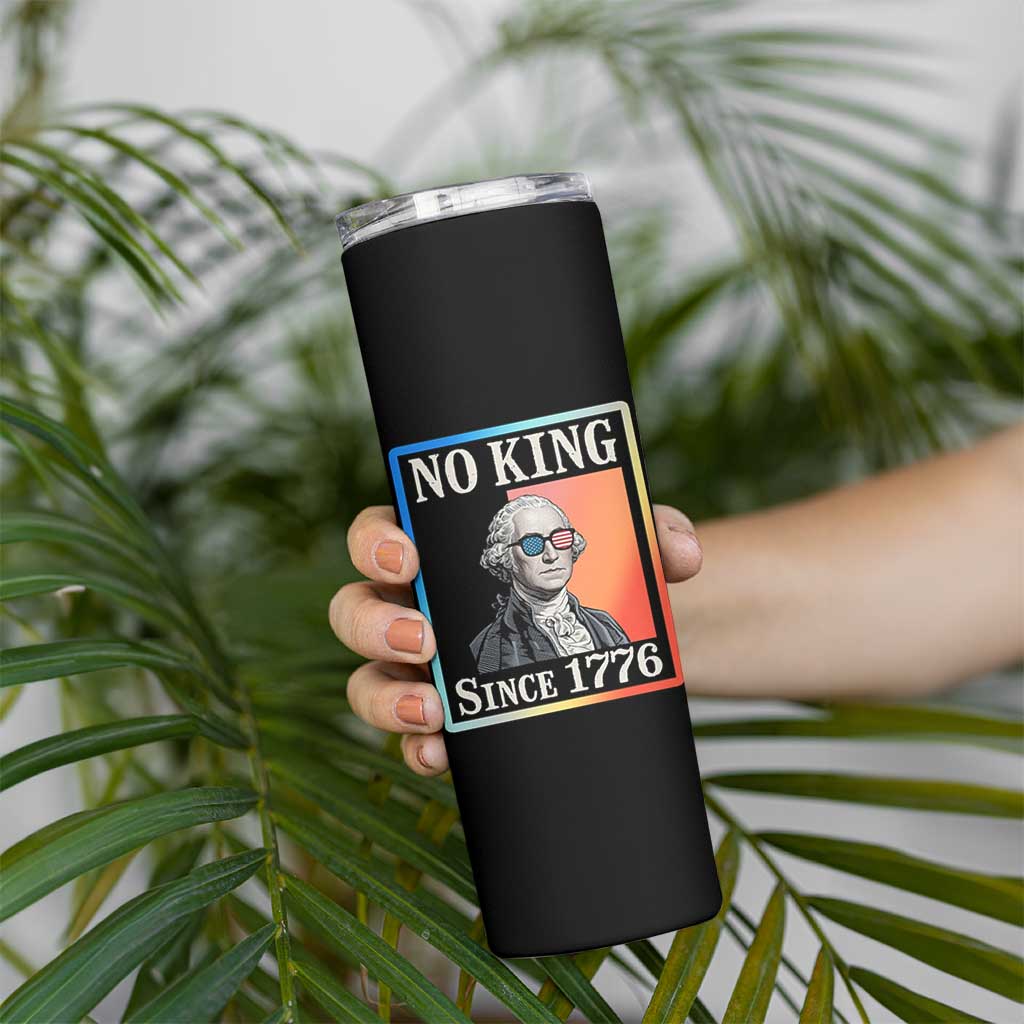 George Washington No Kings Since 1776 Skinny Tumbler Funny Political Meme Gift - Wonder Print Shop
