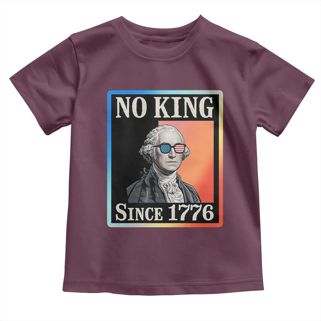 George Washington No Kings Since 1776 Toddler T Shirt Funny Political Meme Gift - Wonder Print Shop