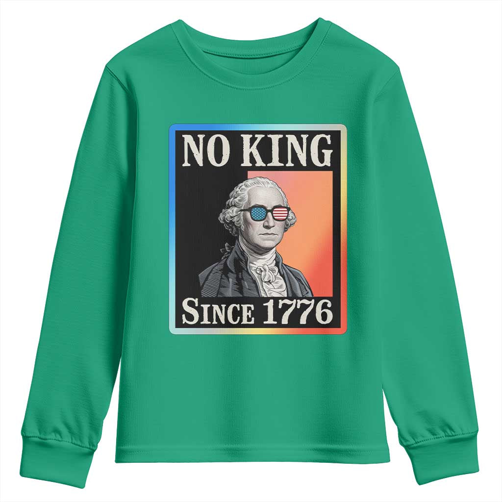 George Washington No Kings Since 1776 Youth Sweatshirt Funny Political Meme Gift - Wonder Print Shop