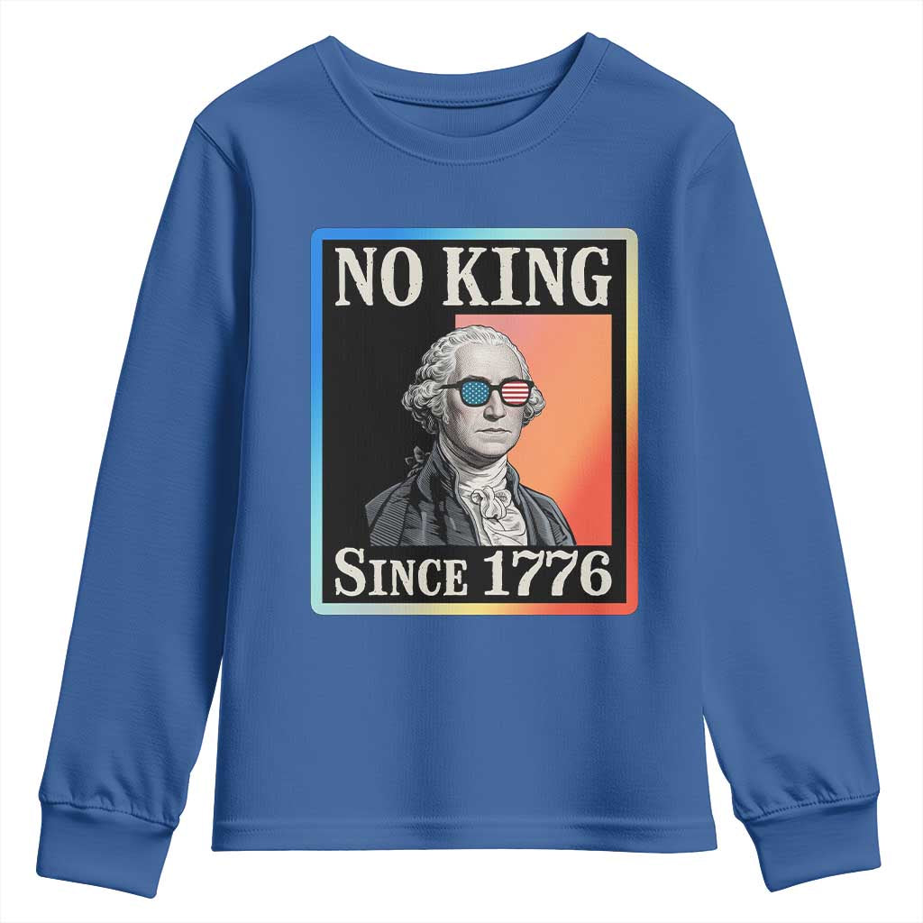 George Washington No Kings Since 1776 Youth Sweatshirt Funny Political Meme Gift - Wonder Print Shop