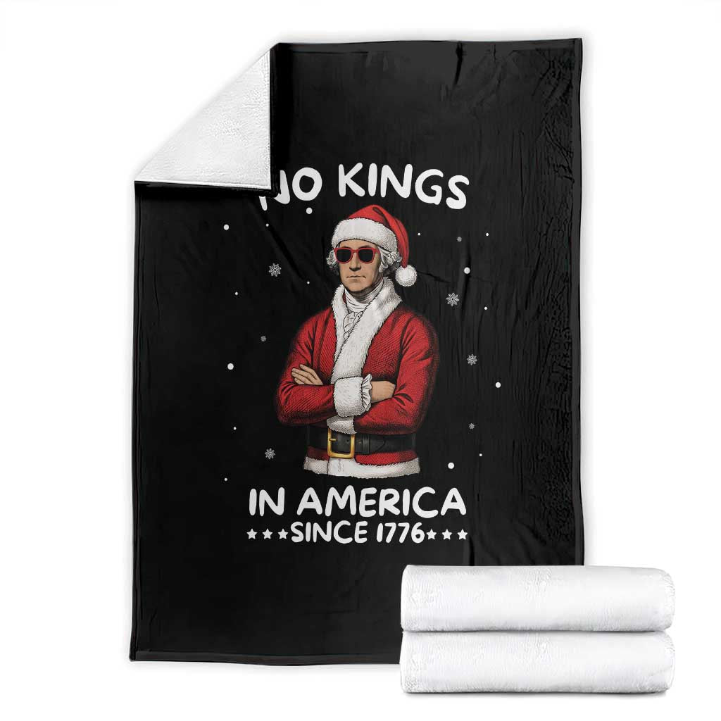 Funny Merry No Kings Since 1776 George Washington Throw Blanket Christmas Gift - Wonder Print Shop