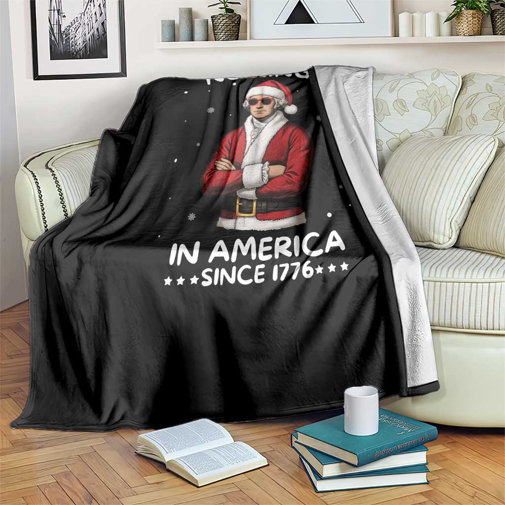Funny Merry No Kings Since 1776 George Washington Throw Blanket Christmas Gift - Wonder Print Shop