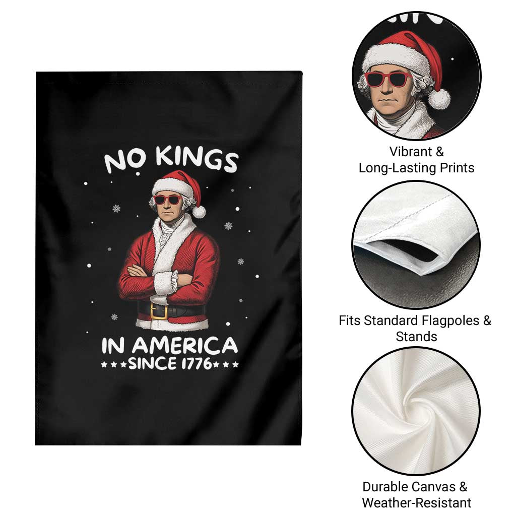 Funny Merry No Kings Since 1776 George Washington Garden Flag Christmas Gift - Wonder Print Shop
