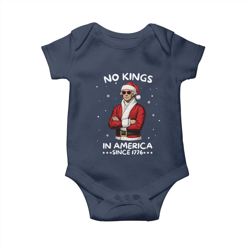 Funny Merry No Kings Since 1776 George Washington Baby Onesie Christmas Gift - Wonder Print Shop