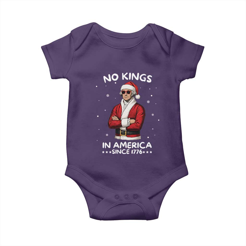 Funny Merry No Kings Since 1776 George Washington Baby Onesie Christmas Gift - Wonder Print Shop