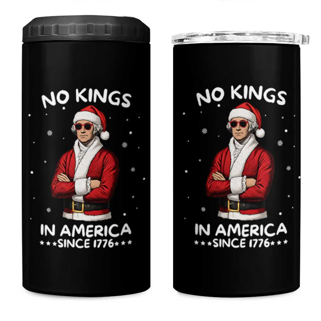 Funny Merry No Kings Since 1776 George Washington 4 in 1 Can Cooler Tumbler Christmas Gift - Wonder Print Shop
