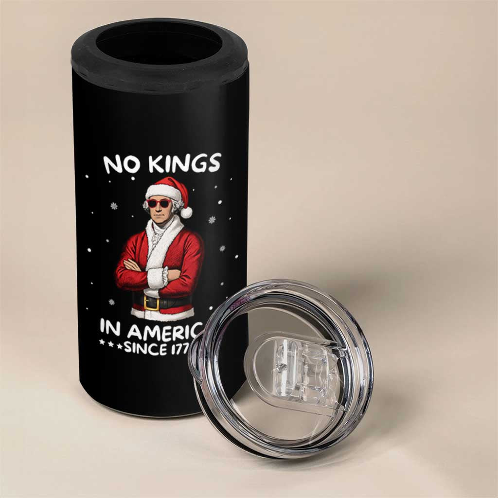 Funny Merry No Kings Since 1776 George Washington 4 in 1 Can Cooler Tumbler Christmas Gift - Wonder Print Shop