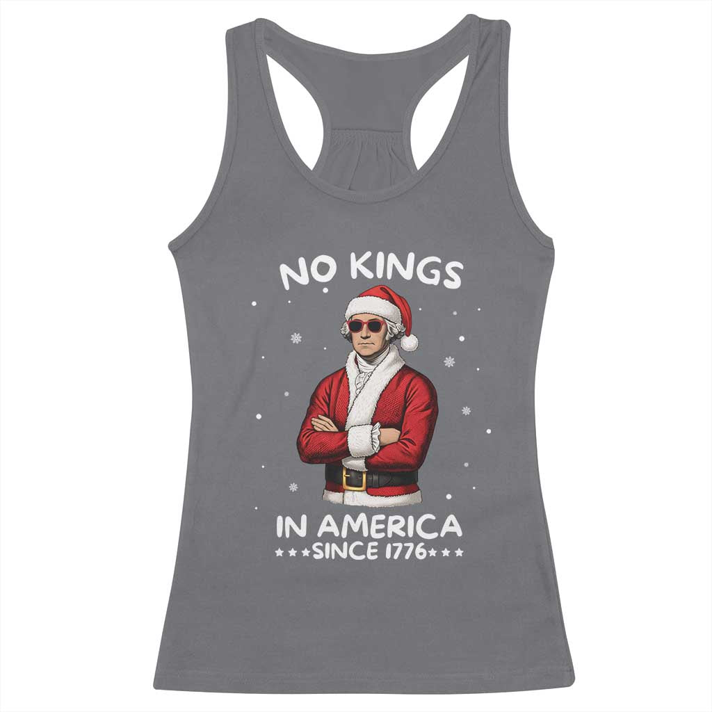 Funny Merry No Kings Since 1776 George Washington Racerback Tank Top Christmas Gift - Wonder Print Shop