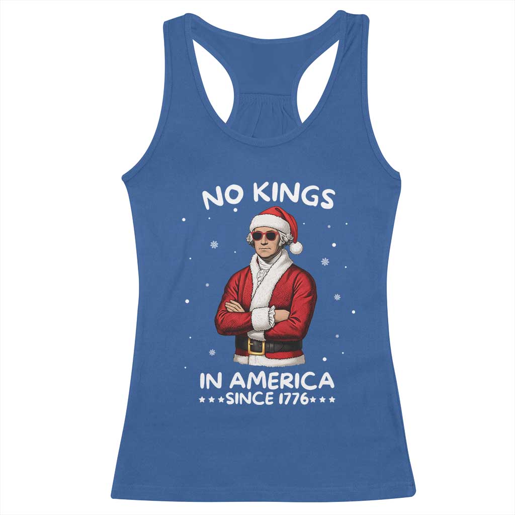 Funny Merry No Kings Since 1776 George Washington Racerback Tank Top Christmas Gift - Wonder Print Shop
