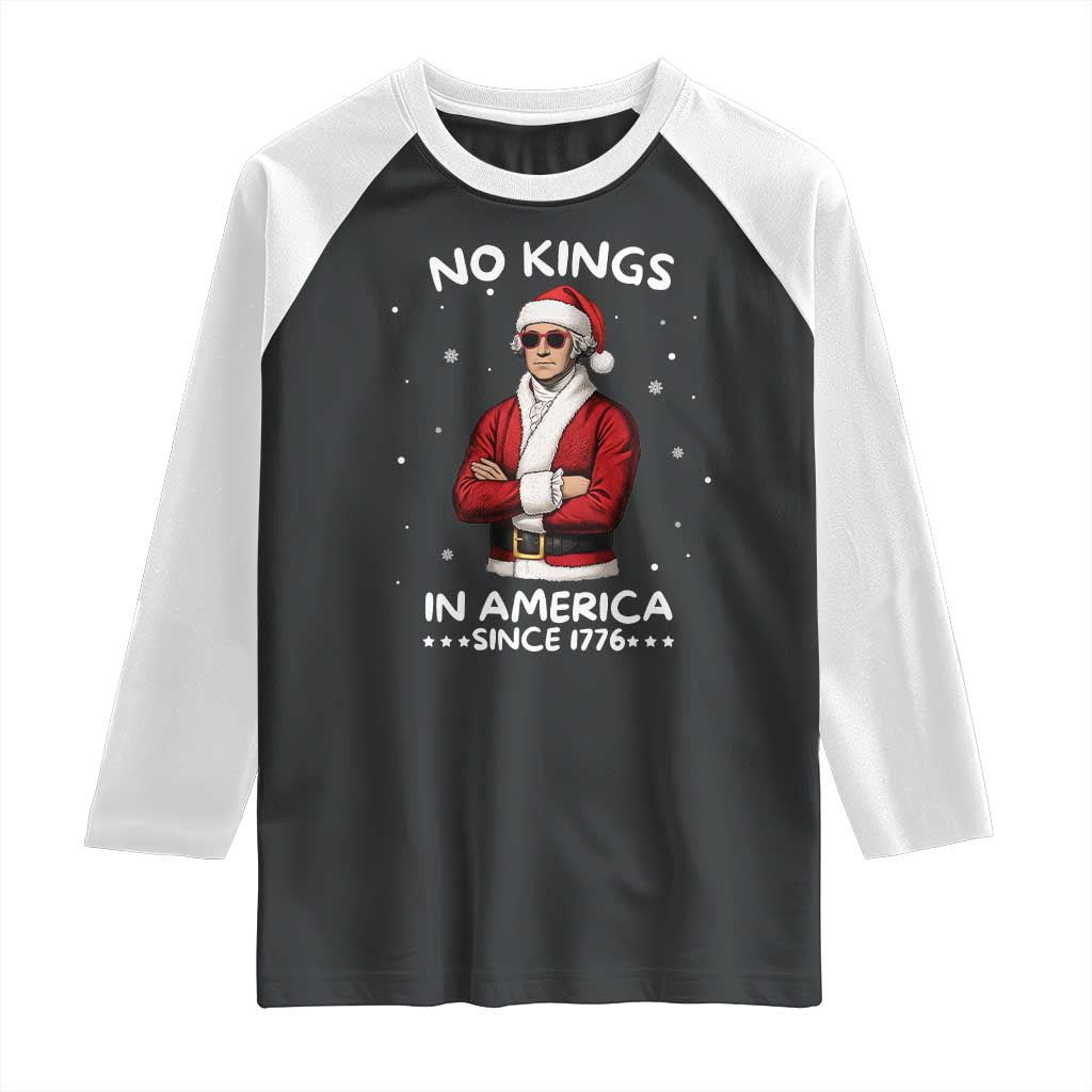 Funny Merry No Kings Since 1776 George Washington Raglan Shirt Christmas Gift - Wonder Print Shop