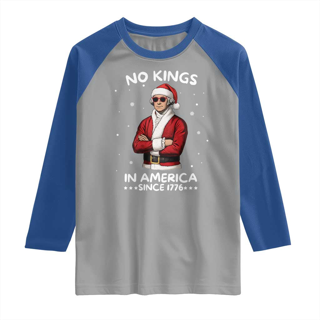 Funny Merry No Kings Since 1776 George Washington Raglan Shirt Christmas Gift - Wonder Print Shop