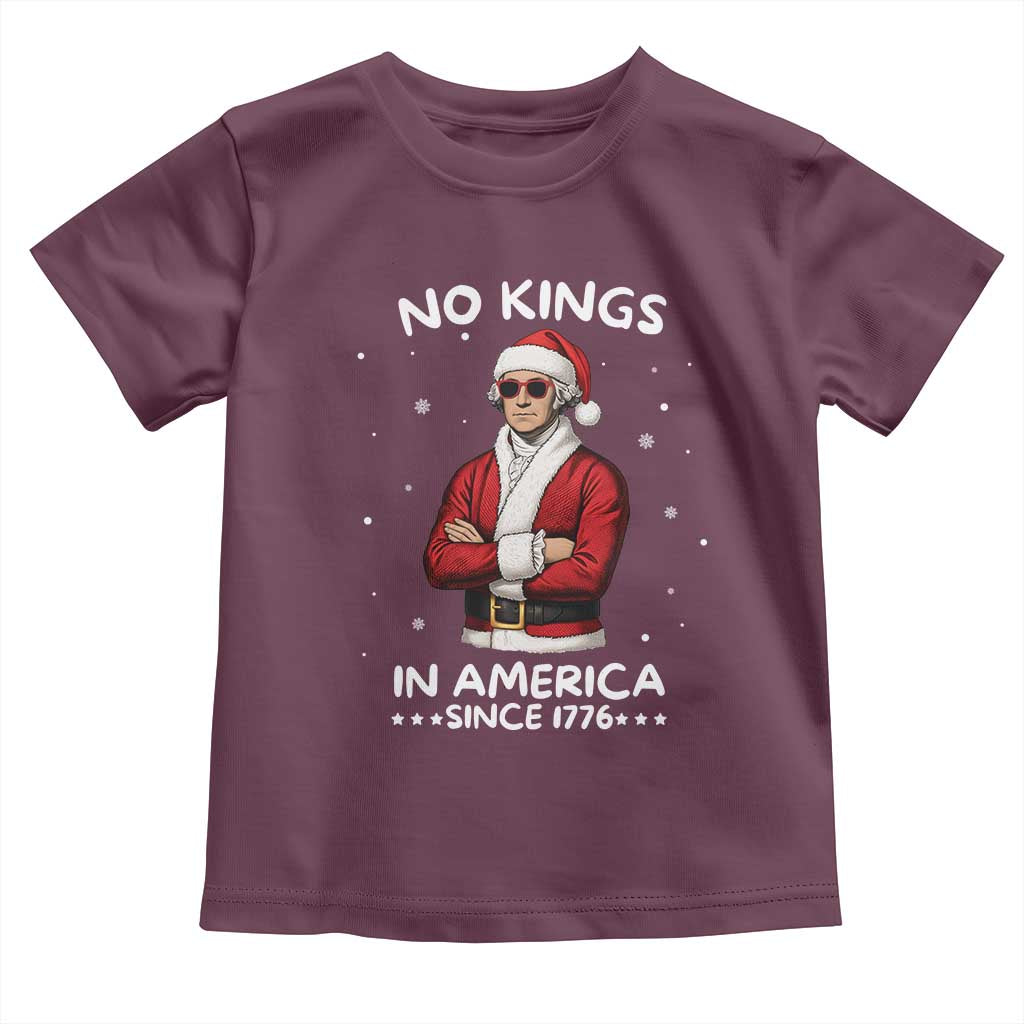 Funny Merry No Kings Since 1776 George Washington Toddler T Shirt Christmas Gift - Wonder Print Shop