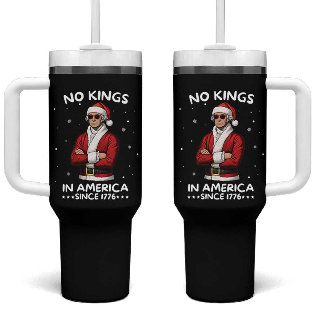 Funny Merry No Kings Since 1776 George Washington Tumbler With Handle Christmas Gift - Wonder Print Shop