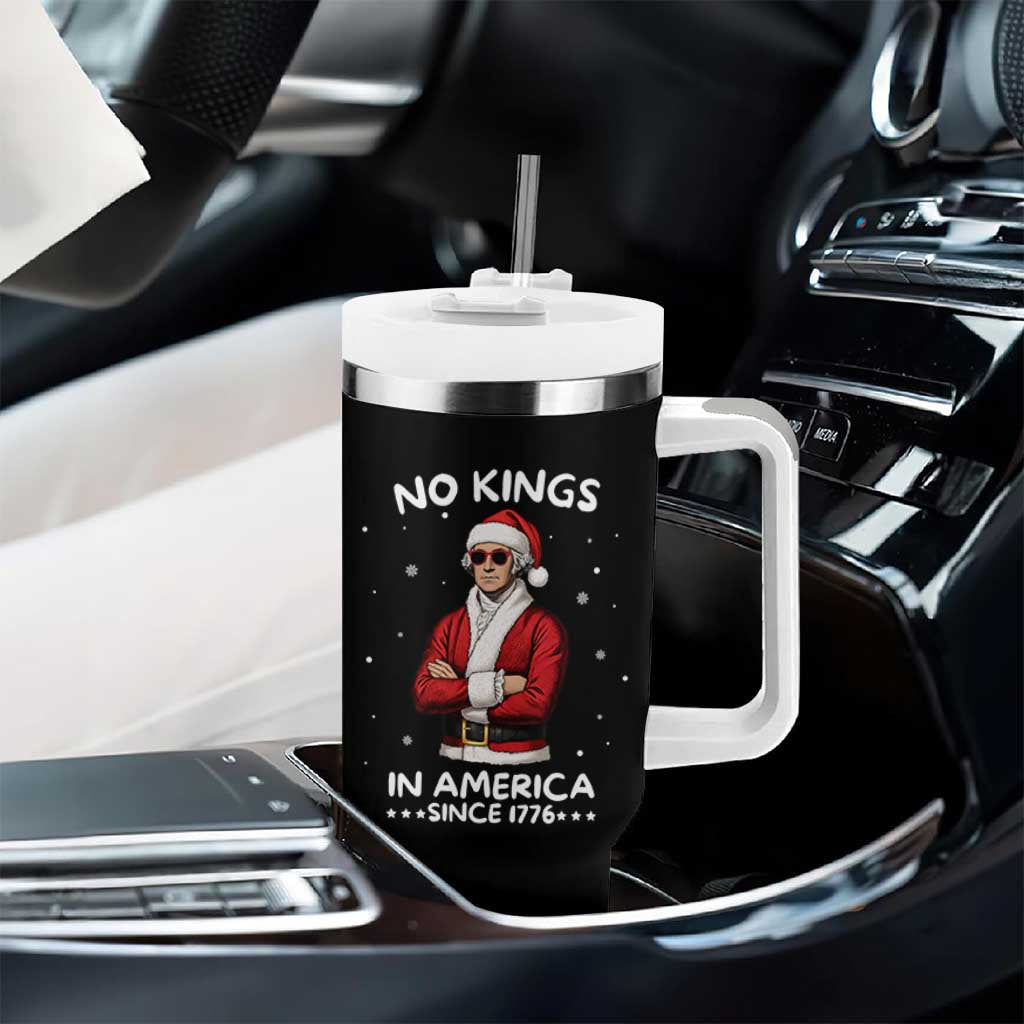 Funny Merry No Kings Since 1776 George Washington Tumbler With Handle Christmas Gift - Wonder Print Shop