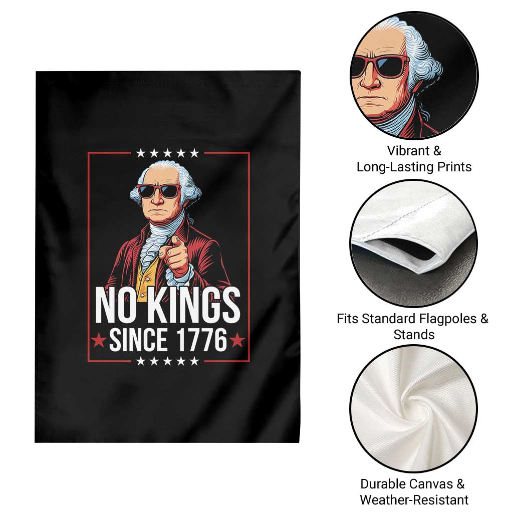 Funny George Washington No Kings 1776 Meme Vintage Gift Garden Flag - Wonder Print Shop