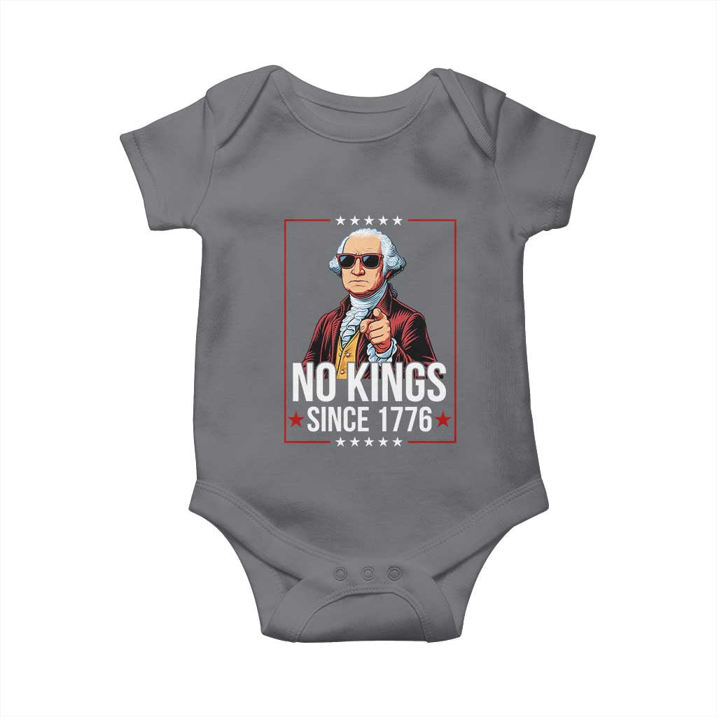 Funny George Washington No Kings 1776 Meme Vintage Gift Baby Onesie - Wonder Print Shop