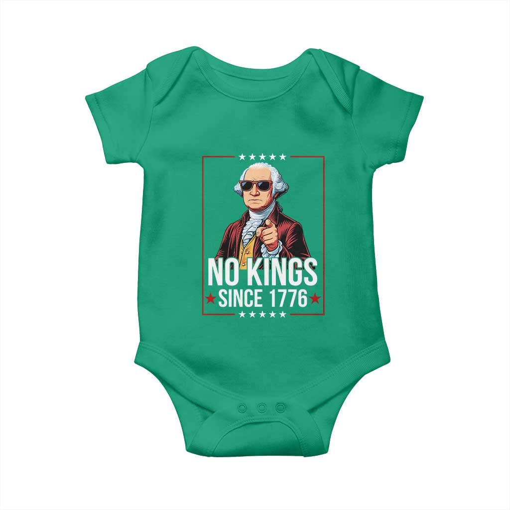 Funny George Washington No Kings 1776 Meme Vintage Gift Baby Onesie - Wonder Print Shop